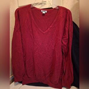 Old Navy Burgundy V-Neck Sweater
